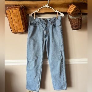 Vintage 90s Y2K Faded Glory Straight Leg Light Wash 100% Cotton Jeans 30x30